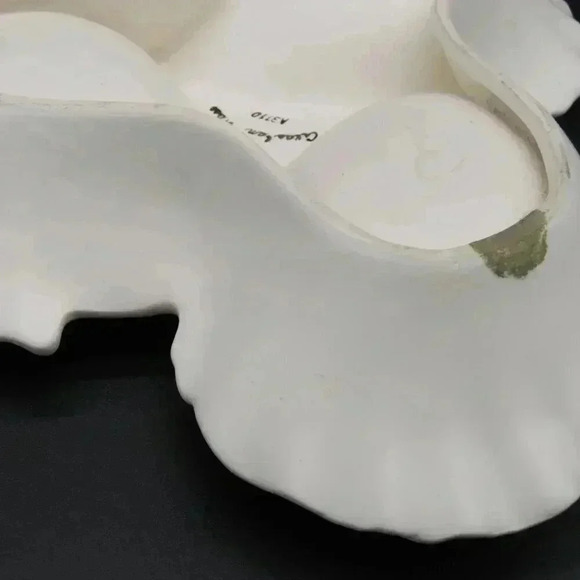 Vintage Napco Alaskan Rose Porcelain Divided Dish - Picture 7 of 8